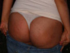 Nude pics of my wife posing in the open in her lingerie taken from our secret intimate family album. Image 7