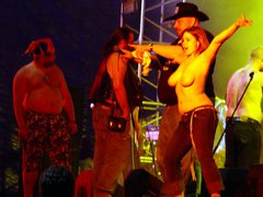 Public nudity on the bikeshow. Image 2