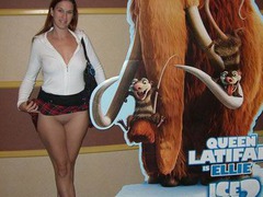 My exgirlfriend loved to expose her shaved pussy in public. Image 2