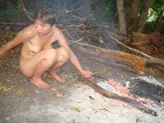 Here are the private naked pics of my nasty wife posing in the open. Image 9