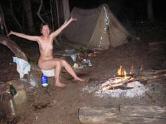 These are the secret nude pics of my nasty exwife posing in the open. Image 1