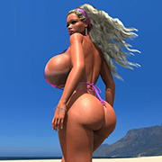 3D female boobs