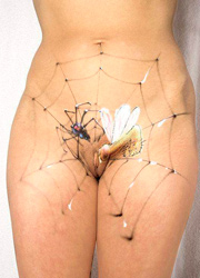 Professional body paint on mother-naked tasty girls. Image 1