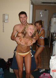 Drunk chicks get naked to fuck at wild sex orgy party in California Image 2
